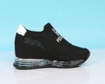 BX377-005 黑色 坡跟舒适休闲女网鞋