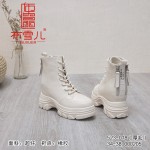 BX523-018 米色 时尚百搭厚底休闲女鞋【厚毛】