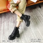 BX523-017 黑色 时尚百搭厚底休闲女鞋【厚毛】