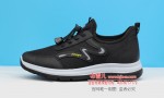 BX339-055 黑色 休闲舒适中老年男单鞋（飞织）