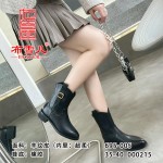 BX695-005 黑色 时尚潮流百搭女短靴【超柔】