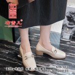 BX696-013 米色 时装休闲百搭软底女单鞋【乐福鞋】